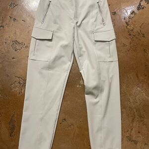 Athleta Endlessly high rise cargo in bone color.